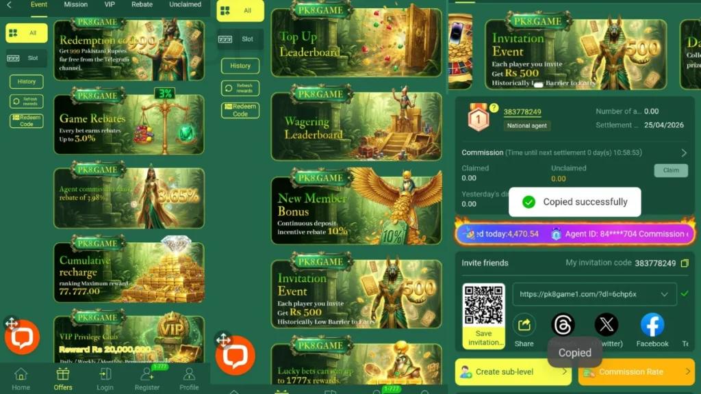 PK8 Game APK The mission option And Free rewards All bonus