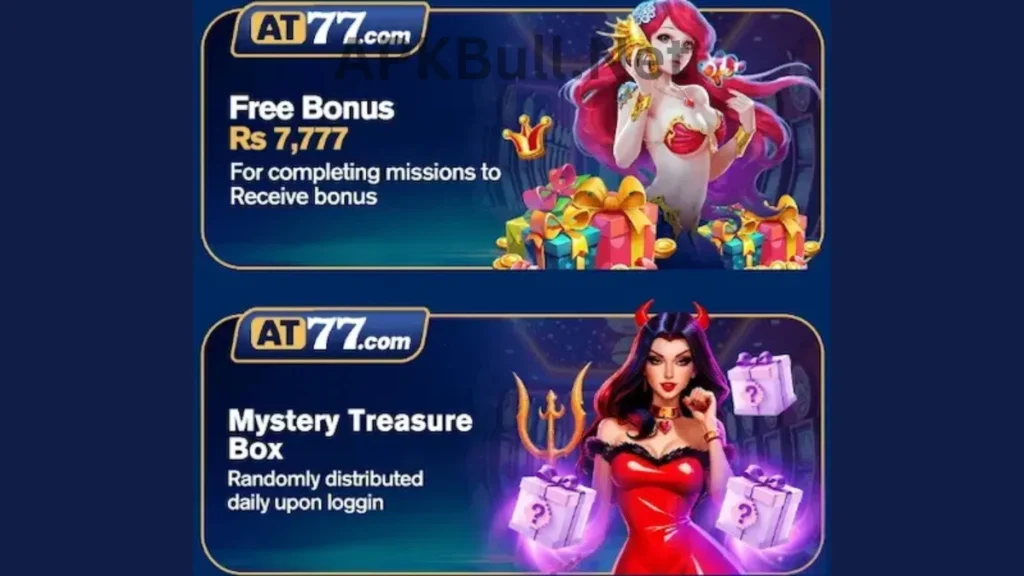 AT77 Game App promotion center of game.