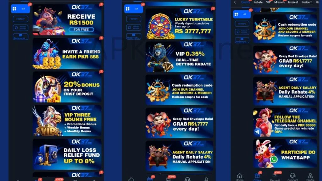 OK37 Game online mission section and rewards process