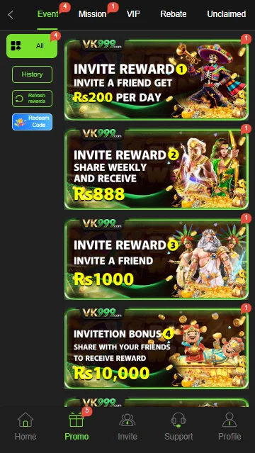 vk999 rewards