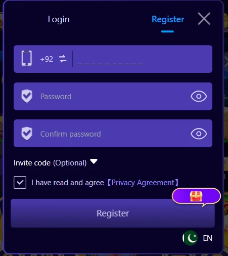 PAK3 Game login new game